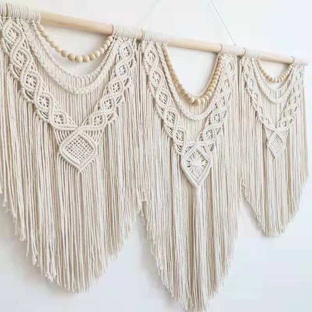 Large Macrame Wall Hanging – Boho Woven Tapestry 43” x 32”